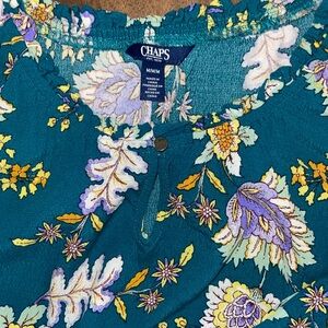 Chaps Floral Long Sleeve Dress, Women’s M